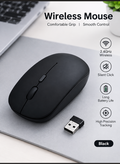 Slim Wireless Mouse, Silent Click 2.4GHz Portable Mouse for Laptop & PC